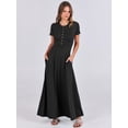 thumbnail image 2 of Vestido largo ANRABESS casual de verano de manga corta para mujer, 2 of 8
