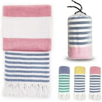 Turkish Beach Towels, 39 x 71 Inch Oversized Beach Towel Quick Dry Sand Free Turkish Bath Towel for Beach Pool Gym and Bathroom ( Pink )