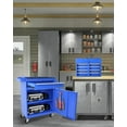 thumbnail image 6 of Historyli 5-Drawer Tool Chest,Large Rolling Tool Chest with Wheels & 5 Organizer Tray Divider Set,Detachable Top Metal Tool Box for Garage,Workshop,Blue, 6 of 6