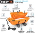 thumbnail image 7 of Cuddy 40 QT Floating Cooler and Dry Storage Vessel with Cuddy Crawler Wheel Kit - Orange, 7 of 7
