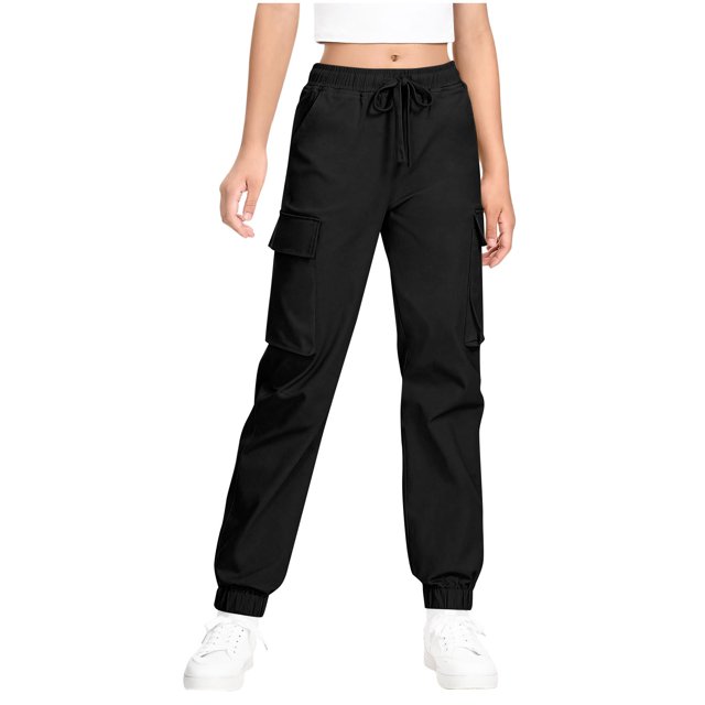 Winter Pants for Girls Loose Drawstring 90%Polyester Sports Pants for Daily Life Holiday Birthday Party