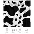 thumbnail image 5 of Black and White Bed Skirt Cal King Size, Farmhouse Cow Black White Wrap Around Bed Skirting with Adjustable Elastic Strap, Dust Ruffled Pleated Bedskirts 18 Inch Drop for Bedroom Cal King Beds, 5 of 9