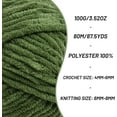thumbnail image 2 of Fluffy Chenille Yarn for Crocheting, Chunky Velvet Yarns for Crochet Amigurumi, Baby Yarn for Crocheting Soft Blanket, 87.4yds /3.5 oz Bulky Yarns for Crafts/Hats/Shoes/Socks, 2 of 6