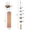 thumbnail image 2 of Copper Wind Chimes, TSV 37'' Memorial Wind Chimes for Outdoor, Temple Wind Bell with 5 Bells for Home Yard Garden Decoration, 2 of 5