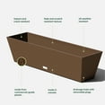 thumbnail image 3 of Veradek Pure Series Window Box 36" Plastic Planter 2-Pack Espresso, 3 of 8