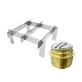 thumbnail image 1 of Ximing Réchaud à Alcool Réchaud de Camping Mini Réchaud Portable Réchaud à Alcool avec Support de Pot Brûleur à Alcool pour Activité Extérieure Randonnée 140ML, 1 of 10