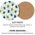 thumbnail image 6 of Round Drink Coasters 2 Pcs Colorful Sea Turtle Pattern Absorbent Ceramic Coaster with Cork Base for Coffee Cups Housewarming Gift for Home Decor, 6 of 6