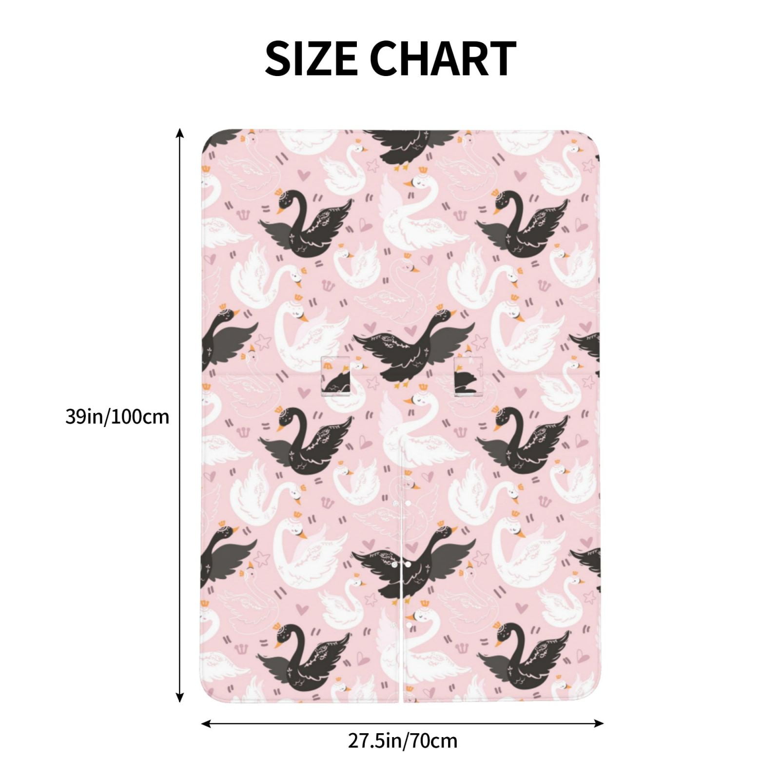 Naloa Swan And Flowers2 Baby Car Seat Cover, Breathable Baby Carrier Cover, Multiuse Baby Carrier Cover & Nursing Breastfeeding Cover