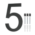 thumbnail image 1 of Uxcell Números de Casa Flotantes de Acrílico de 8 Pulgadas, Número de Casa Moderno 5 con Kit de Clavos para Exterior [Negro], 1 of 7