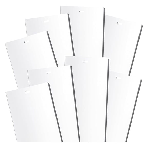 25-Pack White Vertical Blinds Replacement Slats, for Doors and Windows. Easy Install Standard Replacement, 82.5” Long x 3.50"" Wide.