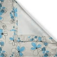 thumbnail image 5 of Ambesonne Grey and Blue Grommet Curtain, Daisies, 50" x 72", Pale Grey Black Blue, 5 of 6