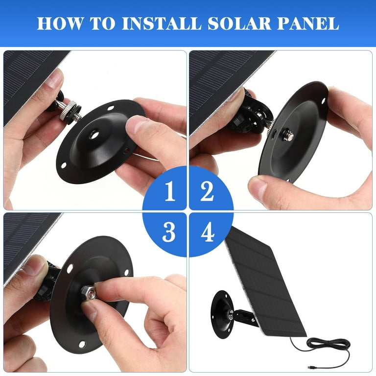 Solar Panel Charger, 12W 6V IP65 Waterproof Arlo Camera Solar Panel