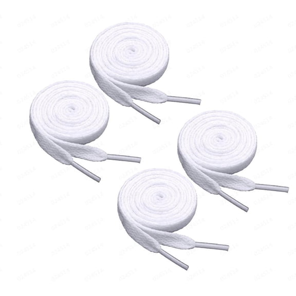 White Shoe Laces,Flat Shoelaces Replacement Shoe Laces for Sneakers Boots