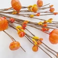thumbnail image 6 of 15 Inch Artificial Maple Leaf Branches Orange Glossy Berry Twigs Fall Berry Stems Faux Picks and Sprays for Autumn Thanksgiving Christmas Tree DIY Decorations, 6 of 8