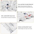 thumbnail image 5 of FORMRS Womens Scarf Winter Soft Long Big Warm Shawls Wrap Tassel Scarves, Blue Cartoon Snowmen, 5 of 9