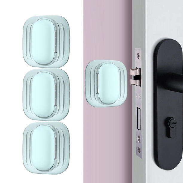 3 Piezas Almohadilla de Choque de Puerta Manija de Puerta Almohadilla Anticolisión Almohadilla Protectora a Prueba de Golpes Protector de Pared Palo , azul Soledad Etiqueta de la pared de la manija de la puerta
