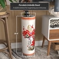 thumbnail image 4 of Red Lantern 24" Cherry Blossom Porcelain Umbrella Stand, 4 of 7