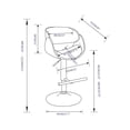 thumbnail image 6 of Homestock Vintage Visions Mid Century Modern 34 Inch Adjustable Swivel Bar Stool, 6 of 8