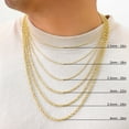 thumbnail image 3 of Nuragold 14K Real Yellow Gold Rope Diamond Cut Chain Lightweight Necklace 16"-30" (1.5mm-4mm) Italian Jewelry for Men & Women, 3 of 16