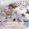 thumbnail image 5 of 4th of July Bedding 3 Piece Duvet Cover Set Full Size, Independence Day Blue Red Star Fireworks Soft Microfiber Comforter Cover with Zipper Closure & Pillowcases, Wrinkle & FadeResistant Quilt Cover, 5 of 9