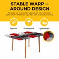 thumbnail image 4 of Valentine's Day Table Cloths for 4 Foot Rectangle Tables, Red Rose Floral Watercolor Butterfly Flowers Patio Waterproof Elastic Fitted Tablecloths, Washable Rectangular Table Cover for Camping, 4 of 8