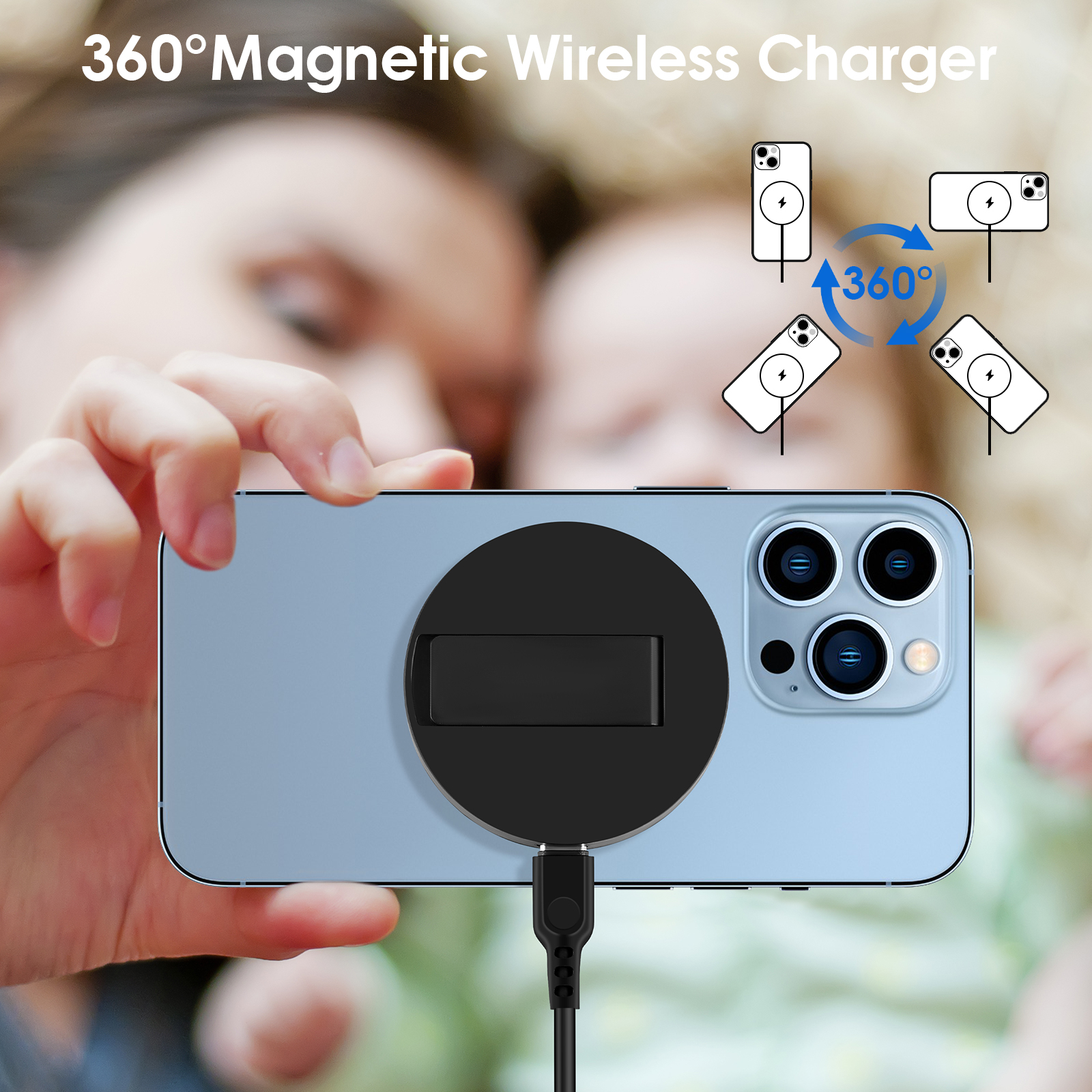 Solpowben 15W Magnetic Wireless Charging Pad photo 3