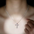 thumbnail image 6 of Rosec Jewels Lab Grown Diamond Cross Necklace with Knot Heart (Ef-Vs Quality) - Ready to Gift Cross Pendant for Christmas, 925 Sterling Silver, 6 of 8
