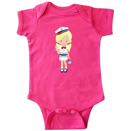 

Inktastic Cute Girl Boat Captain Skipper Blonde Hair Gift Baby Girl Bodysuit
