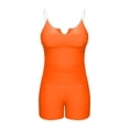 thumbnail image 6 of Aboser Womens Plus Size Tankini Swimsuits with Shorts High Waisted 2 Piece Tankinis Push Up Padded Modest Bathing Suit Tummy Control Sporty Beachwear Orange XXXXXL, 6 of 8
