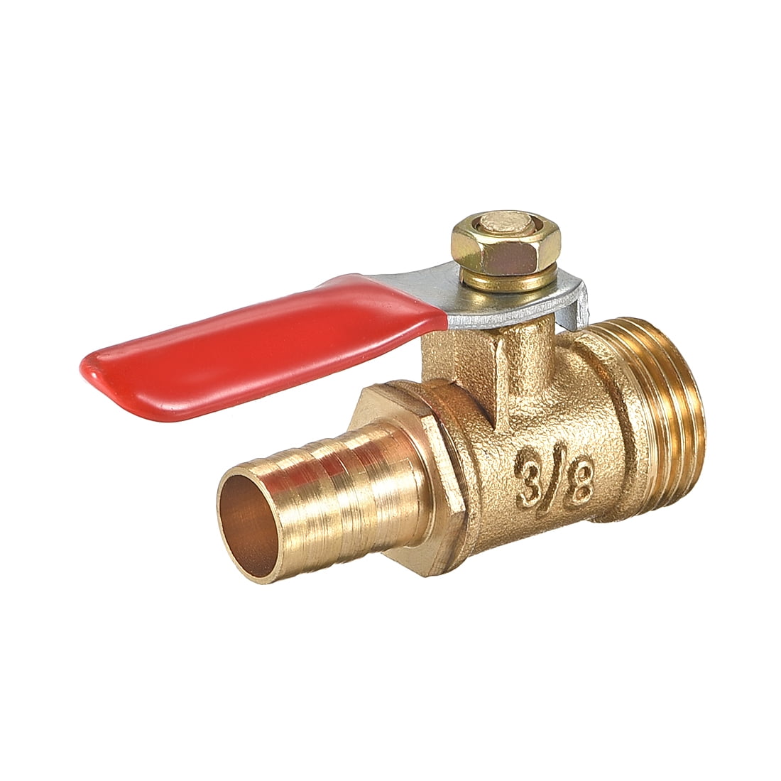 Brass Air Ball Valve Shut Off Switch G3/8 Male to 3/8" Hose Barb Pipe