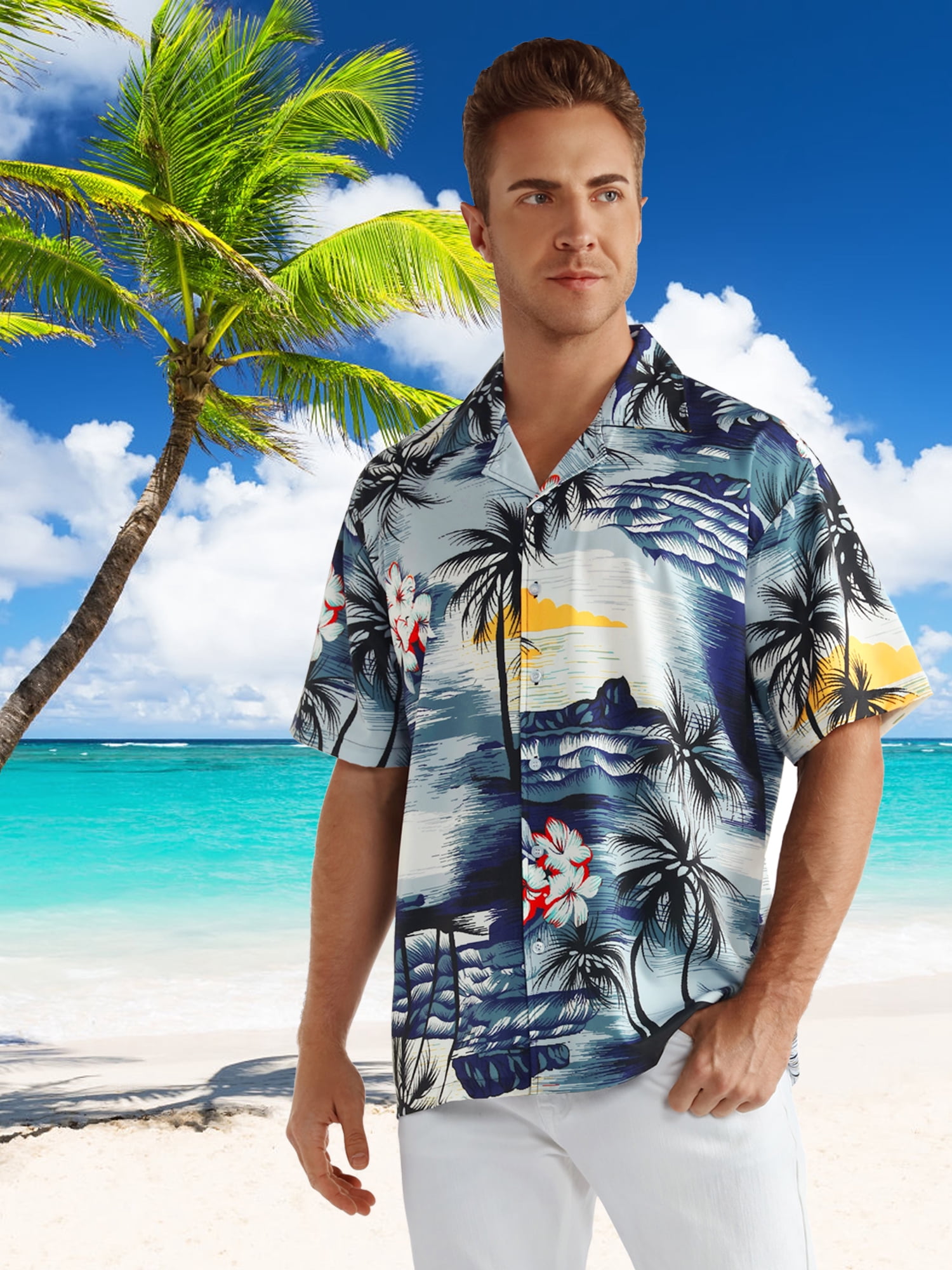 aptro men's hawaiian shirt
