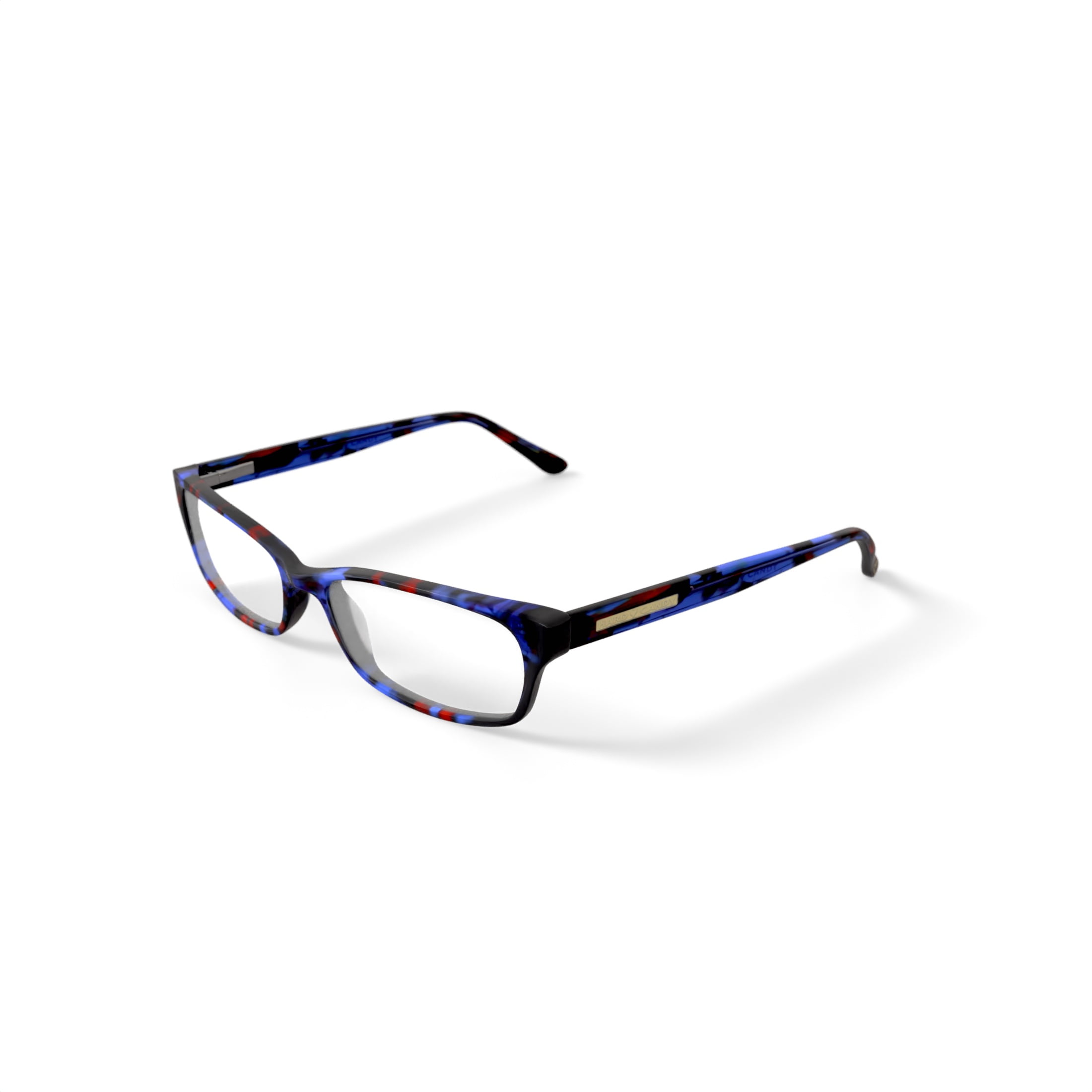 Hard Candy Women's HC13 Rectangular Prescription Eyeglasses with Case, Blue Tortoise