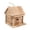 Bois, variante sur davian Ornement de Nichoir Extérieur pour Oiseaux Cadeau pour Amateurs d'Oiseaux Décoration de Jardin Fantaisie Nichoir Suspendu pour Cour Arrière Rouge