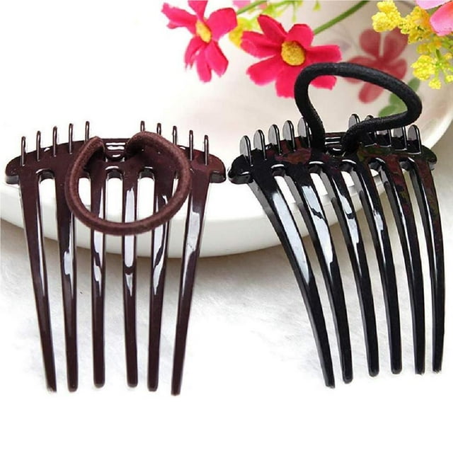 Ponytail Bump it UP Volume Styling Comb Fluffy Inserts Combs Hair Styling Comb Fluffy Hair Comb Hair Styling Tool with Elastic Band