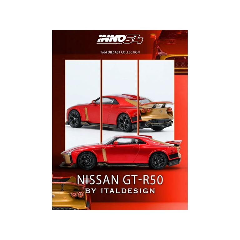 Nissan GT-R50 By ItalDesign Red Metallic with Gold Accents 1/64