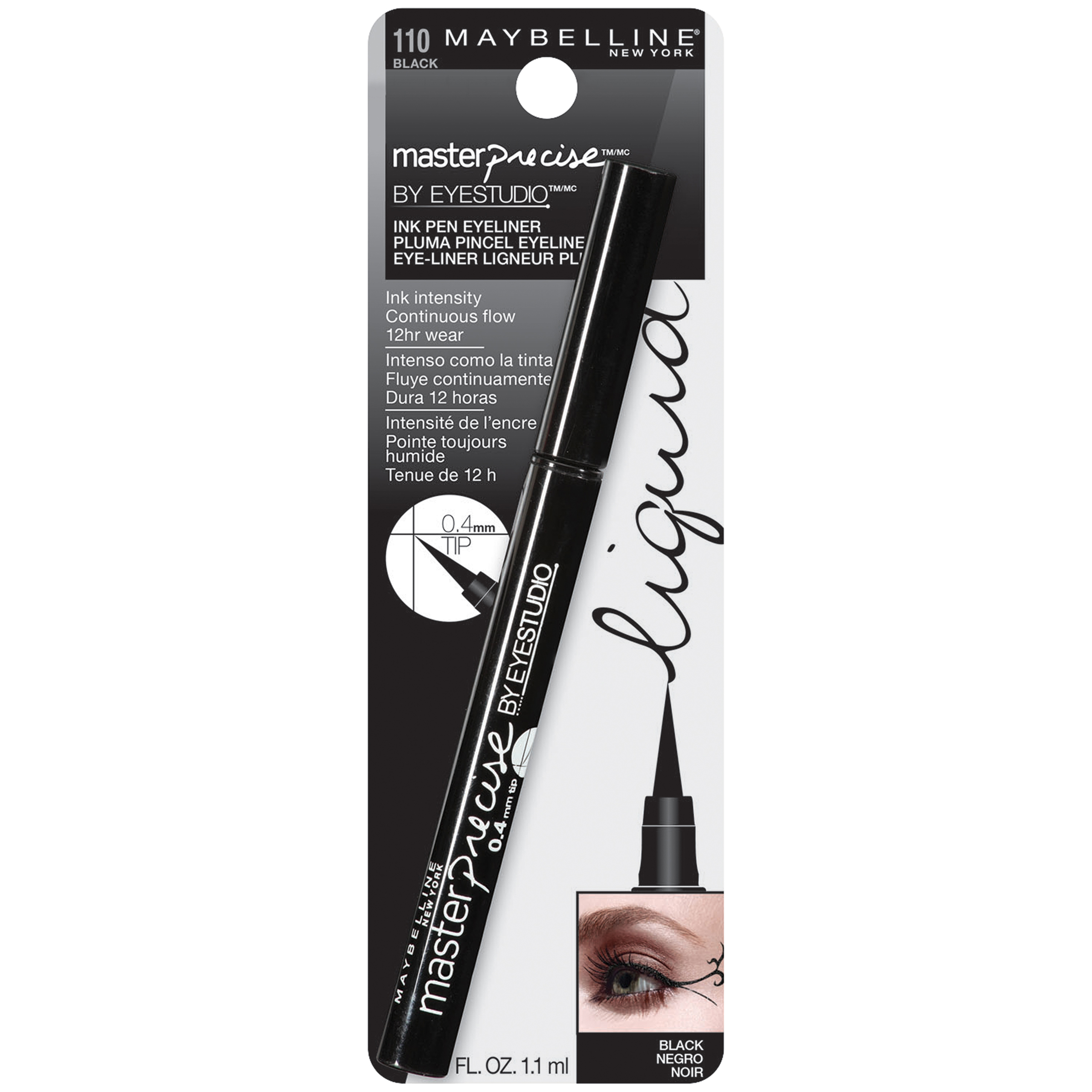 Maybelline Eye Studio Master Precise Pencil Eyeliner, Black - Walmart 