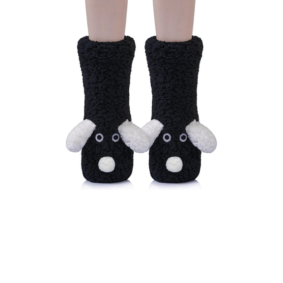 XIBUFE Kids Boy Girls Slipper Socks Crazy Funny Fuzzy Cute Animal Grips Winter Warm Fluffy Cozy Socks Warm & Cozy Animal Socks