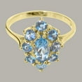 thumbnail image 5 of LBG British Made 10k Yellow Gold Natural Blue Topaz Womens Promise Ring - 33 size options - Size 6, 5 of 6