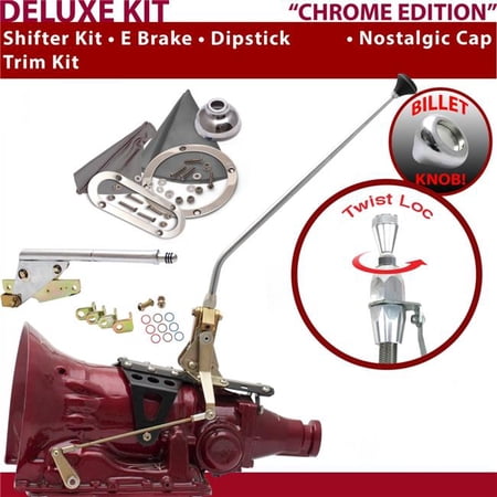 American Shifter C6 Shifter Kit Chrome 16 in. E Brake Trim Kit Dipstick for F2213