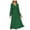 Green, variant on IROINNID Maxi Dress for Women Fall and Winter New Slim Temperament Dress V-neck Bubble Sleeve Pleated Skirt ,Blue