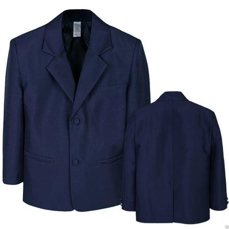 

Boys Toddler Formal Wedding Party Church Navy Blue Blazer Style Jacket Coat S-7