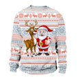 thumbnail image 4 of EHQJNJ Chandails en Molleton de Noël pour Hommes Grande Taille Automne et Hiver Tendance Décontractée Pull Imprimé de Noël Col Rond Sweat à Capuche Graphique pour Hommes, 4 of 4