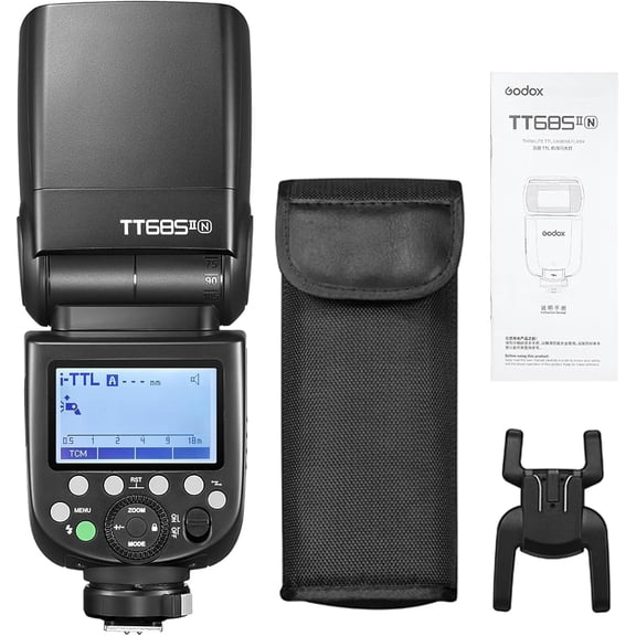 GODOX TT685II-C/N/S TTL Camera Flash 1/8000sHSS GN60 0.1-2.6s Recycle Time,Full Power Flashes 290 Times,20-200mm Flash Coverage,Suitable for canon/nikon/ sony Cameras,Quick-Release Lock,TCM Instant C