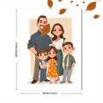 thumbnail image 3 of Cartoon Family Portrait Canvas Wall Art 15.75x11.81 Inches, 3 of 8