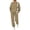 27# Brown, variant on 2 Piece Tracksuit Women Solid French Terry Fleece Pullover Hoodie With Kangaroo Pocket Jogger Sweatpants Casual Lounge Matching Outfit