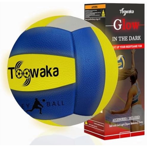 Light up Beach Volleyball,Official Size Glow in The Dark Youth Volleyball, Bright with LED Lights Pre-Installed,Batteries Included$$Sport & Recreation Other
