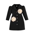 thumbnail image 2 of LYHao Stylish Girls With Floral Embroidery Peplum Lapel Jacket For Toddler And Big Kid Formal Wear And Party Dress Girls Jacket Coat,Sizes 2-3 Years, 2 of 7