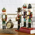 thumbnail image 5 of 12" Nutcracker Wooden Soldier Figurines Toys Ornaments Christmas Holiday Decoration Gifts, 5 of 9