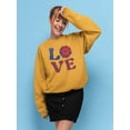 thumbnail image 2 of 4Th Of July Flower Art Sweatshirt Women -Image by Shutterstock, Female x-Large, 2 of 4