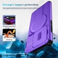thumbnail image 2 of Case for Motorola Moto Edge 2025 6.7" with Invisible Fold Holder Stand, Magnetic Wireless Charging,Sliding camera casing,Shockproof Dropproof Tough Rugged Protective Case Cover,Purple, 2 of 10